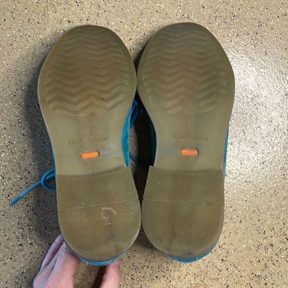 Hush Puppies "Bailey" Turquoise Suede Chukka Boots sz US 5.5 - Picture 12 of 12